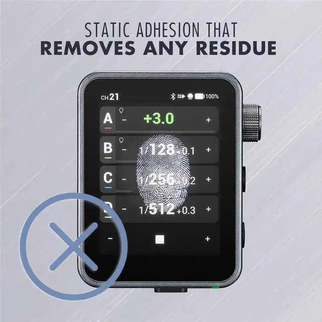 Alt view image 4 of 7 - WISDUM ProOptic Anti Glear Glass Screen Protector for Flashpoint R2 Nano Pro & Godox X3 Pro Wireless Flash Trigger
