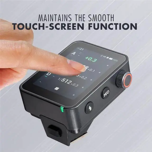 Alt view image 5 of 7 - WISDUM ProOptic Anti Glear Glass Screen Protector for Flashpoint R2 Nano Pro & Godox X3 Pro Wireless Flash Trigger