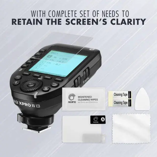 Alt view image 7 of 7 - WISDUM ProOptic Glass Screen Protector Ultra for Flashpoint R2 XPro II Wireless Flash Trigger