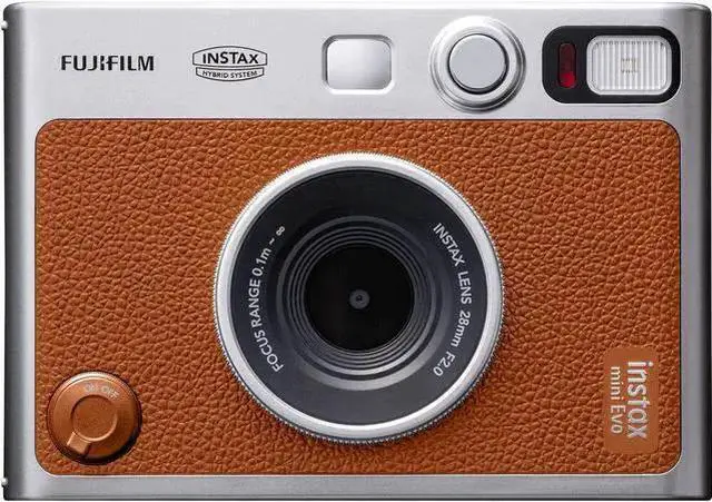 Main image of WISDUM INSTAX MINI EVO Hybrid Instant Camera (Brown) - 16812534