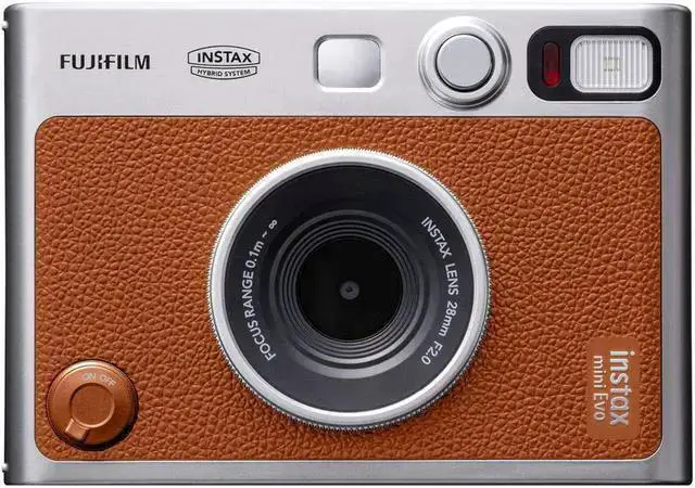 Alt view image 2 of 7 - WISDUM INSTAX MINI EVO Hybrid Instant Camera (Brown) - 16812534