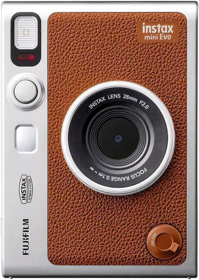 Alt view image 6 of 7 - WISDUM INSTAX MINI EVO Hybrid Instant Camera (Brown) - 16812534