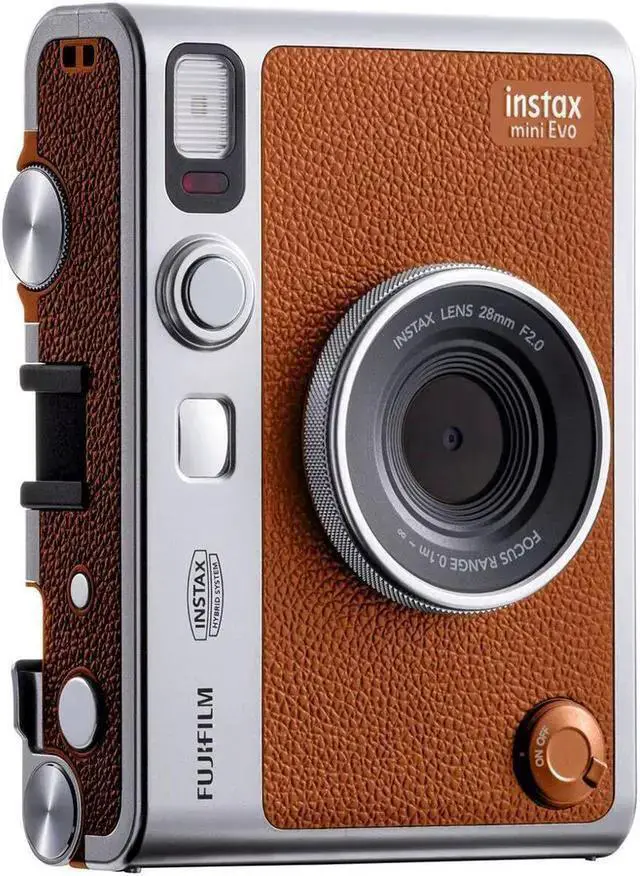 Alt view image 7 of 7 - WISDUM INSTAX MINI EVO Hybrid Instant Camera (Brown) - 16812534