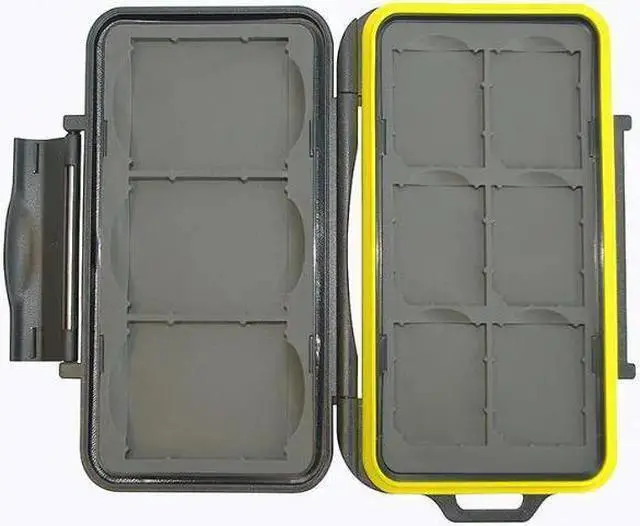 Alt view image 7 of 7 - WISDUM JJC Water-resistant Anti-shock Camera SD CompactFlash Card Holder Storage Memory Card Case Protector For 6 SD + 3 CF Cards