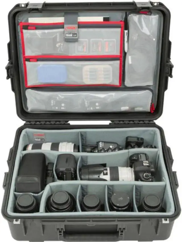 Alt view image 3 of 7 - WISDUM SKB Cases 3i-2217-8DL iSeries Professional Camera Case, Black/Gray