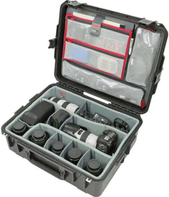 Alt view image 5 of 7 - WISDUM SKB Cases 3i-2217-8DL iSeries Professional Camera Case, Black/Gray
