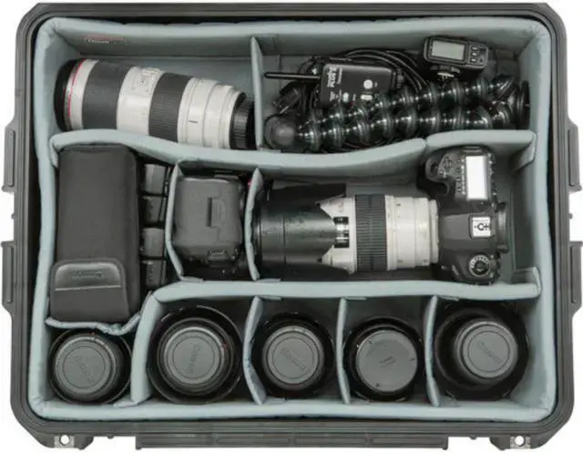 Alt view image 7 of 7 - WISDUM SKB Cases 3i-2217-8DL iSeries Professional Camera Case, Black/Gray