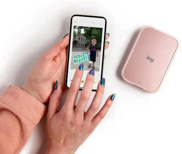 Alt view image 5 of 6 - WISDUM IVY 2 Wireless Photo Printer Blush Pink 5452C017