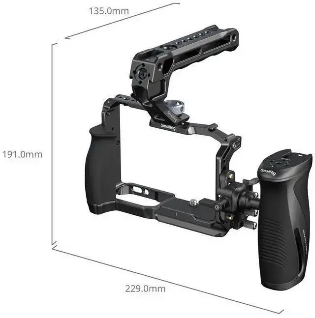 Alt view image 2 of 7 - WISDUM SmallRig Advanced Edition Cage Kit for ZR Camera, Black