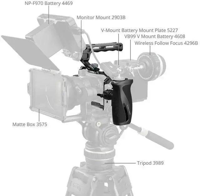 Alt view image 7 of 7 - WISDUM SmallRig Advanced Edition Cage Kit for ZR Camera, Black