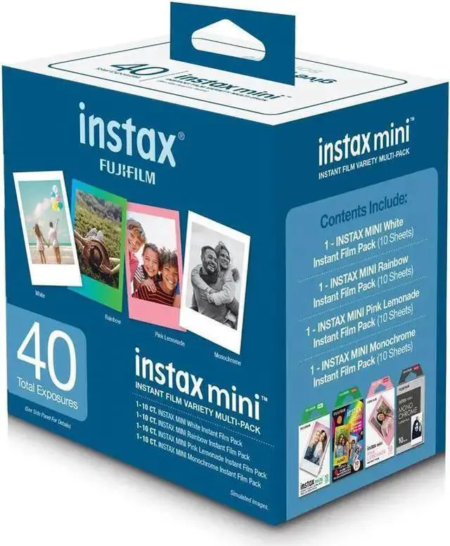 Alt view image 2 of 6 - WISDUM Instax Mini Instant Film Variety Value Pack, 40 Exposures, With Slinger Instax Mini Film Photo Album, Smoky White
