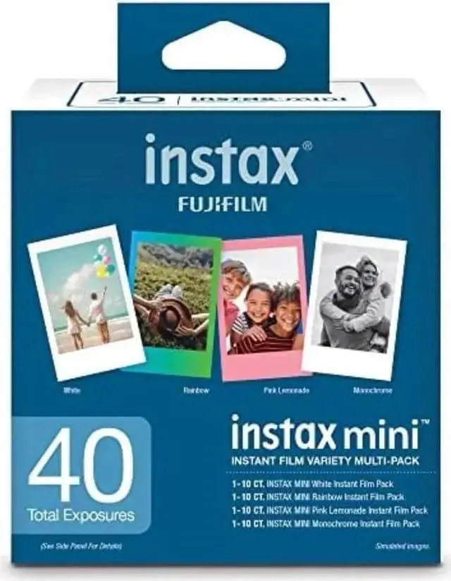 Alt view image 4 of 6 - WISDUM Instax Mini Instant Film Variety Value Pack, 40 Exposures, With Slinger Instax Mini Film Photo Album, Smoky White