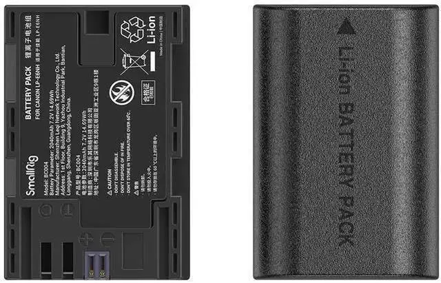 Alt view image 4 of 7 - WISDUM SmallRig 2x LP-E6NH 14.69Wh 7.2V 2040mAh Camera Battery and Dual Charger Kit