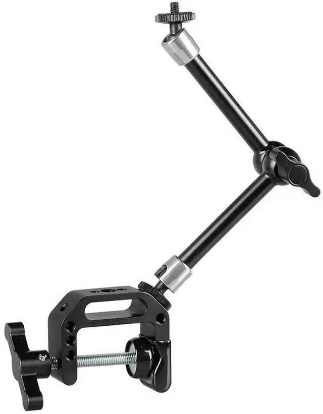 Alt view image 2 of 6 - WISDUM CAMVATE Super C Clamp with 9.8" Magic Articulated Arm and Mini Ball Head with 1/4"-20 Thread Screw Mount for DSLR Camera Cage