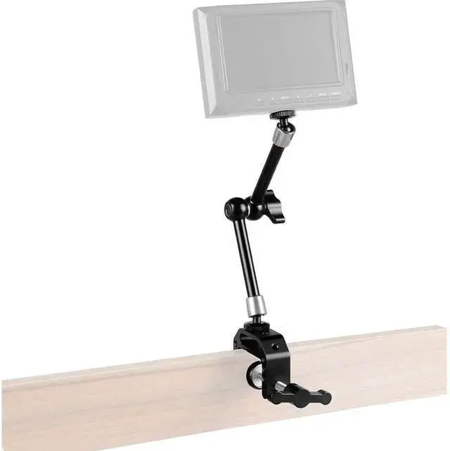 Alt view image 5 of 6 - WISDUM CAMVATE Super C Clamp with 9.8" Magic Articulated Arm and Mini Ball Head with 1/4"-20 Thread Screw Mount for DSLR Camera Cage