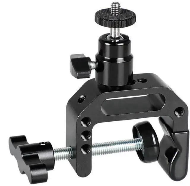 Alt view image 4 of 6 - WISDUM CAMVATE Super C Clamp with 9.8" Magic Articulated Arm and Mini Ball Head with 1/4"-20 Thread Screw Mount for DSLR Camera Cage