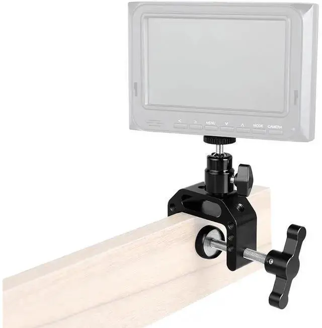 Alt view image 6 of 6 - WISDUM CAMVATE Super C Clamp with 9.8" Magic Articulated Arm and Mini Ball Head with 1/4"-20 Thread Screw Mount for DSLR Camera Cage