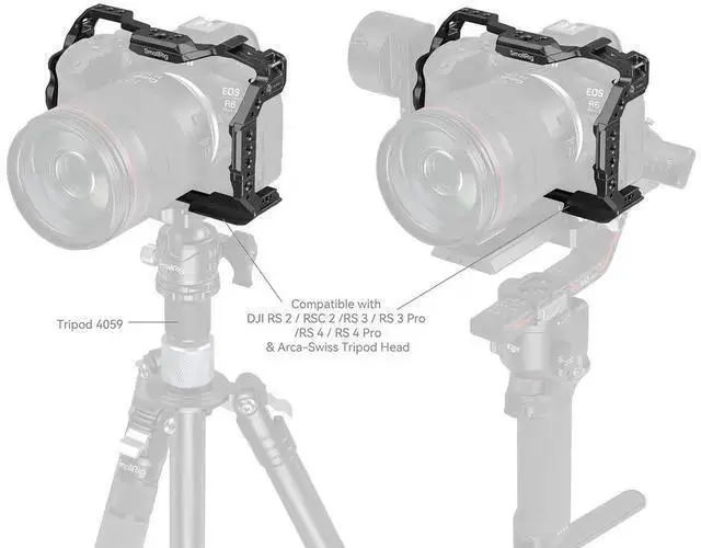 Alt view image 6 of 7 - WISDUM SmallRig HawkLock Quick Release Cage for EOS R6 Mark II Camera