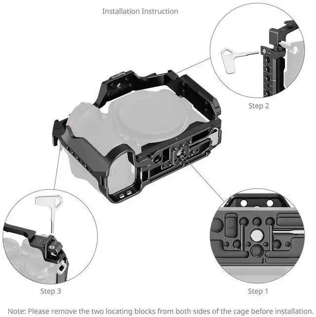 Alt view image 3 of 7 - WISDUM SmallRig Full Camera Cage for Z5, Z5II, Z6, Z6II, Z7, Z7II Cameras, Black