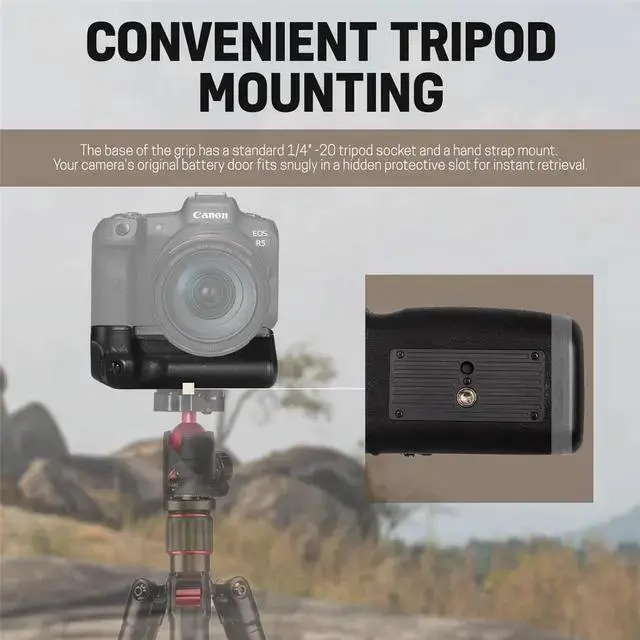 Alt view image 6 of 7 - WISDUM Green Extreme BG-R10 Battery Grip for EOS R5 and R6 Cameras