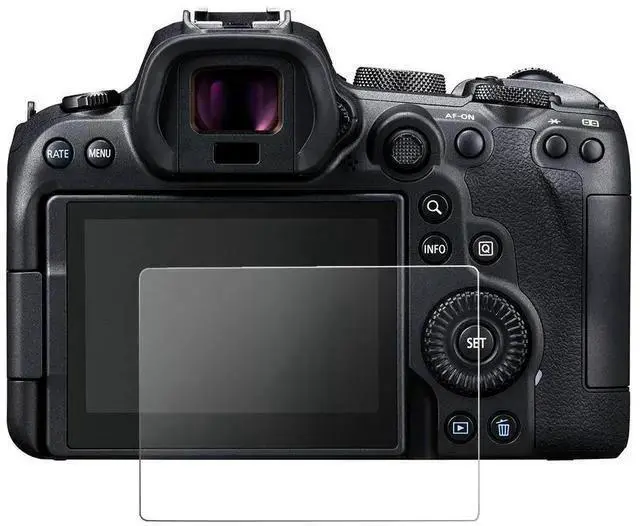 Alt view image 7 of 7 - WISDUM ProOptic Glass LCD Screen Protector Kit for EOS R6 #PRO-SP-CAR6