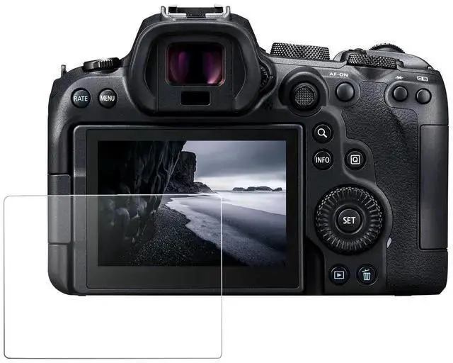 Alt view image 6 of 7 - WISDUM ProOptic Glass LCD Screen Protector Kit for EOS R6 #PRO-SP-CAR6