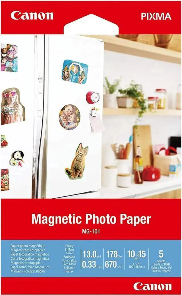 Alt view image 4 of 7 - WISDUM MG-101 4 x 6 Magnetic Photo Paper (5 sheets/pkg)