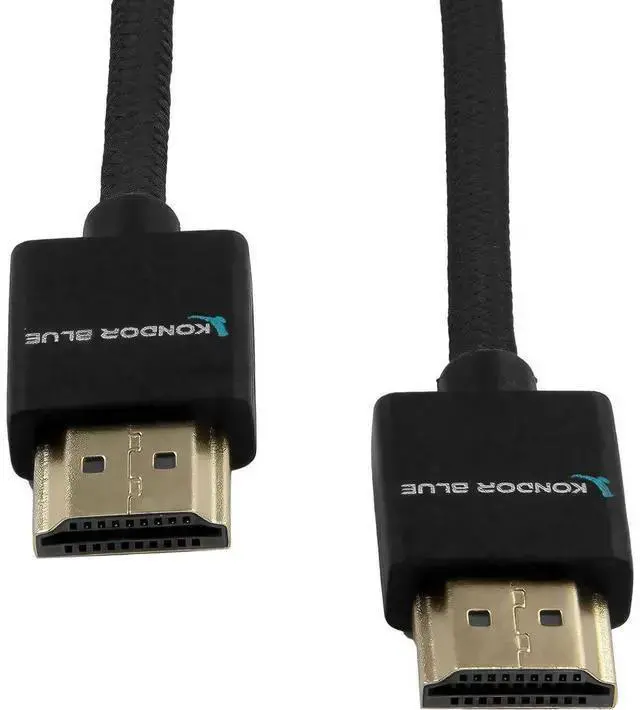 Alt view image 2 of 4 - WISDUM Kondor Blue 16" HDMI to HDMI Nylon Braided Cable for On-Camera Monitor, Black