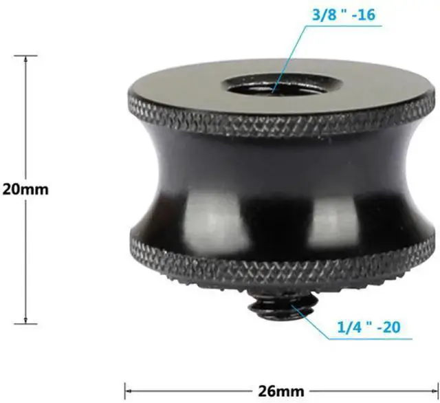 Alt view image 5 of 6 - WISDUM CAMVATE 3/8"-16 Female to 1/4"-20 Male Screw Adapter for Camera Monitor