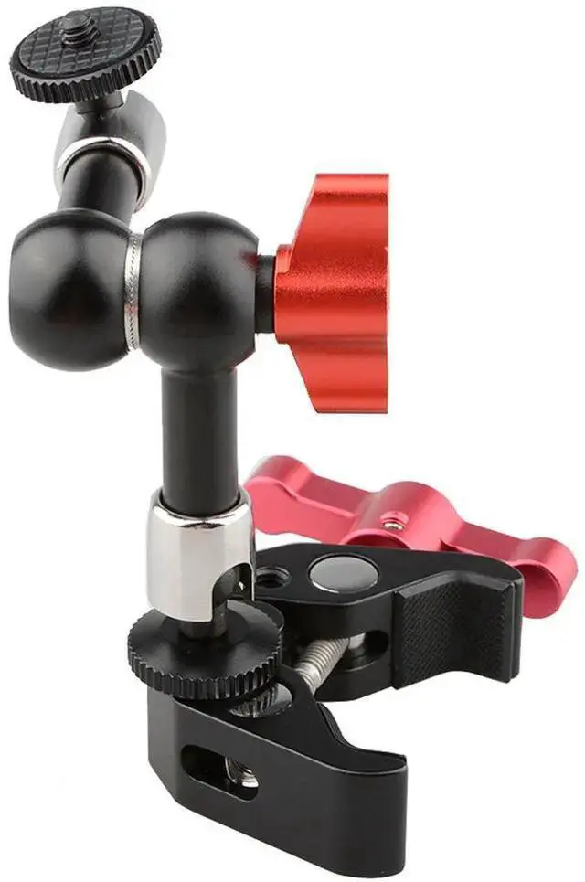 Alt view image 4 of 5 - WISDUM CAMVATE 7" Magic Arm Articulating Super Clamp for Camera Monitor Mount