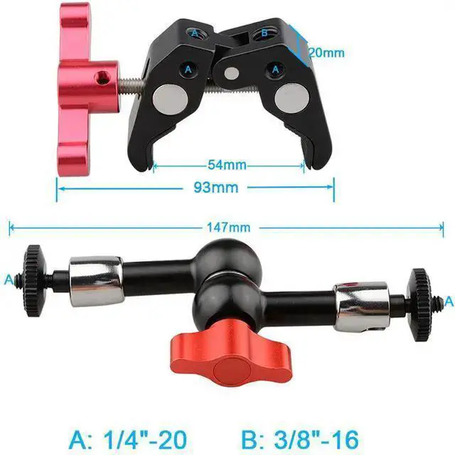 Alt view image 5 of 5 - WISDUM CAMVATE 7" Magic Arm Articulating Super Clamp for Camera Monitor Mount