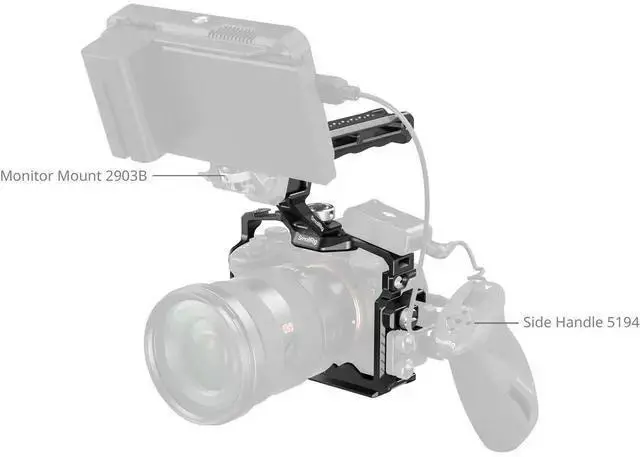 Alt view image 7 of 7 - WISDUM SmallRig HawkLock Quick Release Full Cage Kit for Alpha 7R V/7 IV/7S III/7 V Camera