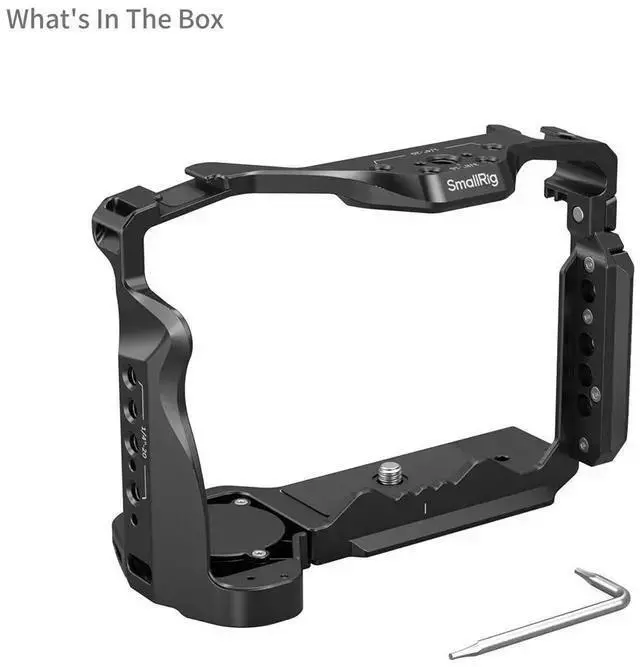 Alt view image 2 of 7 - WISDUM SmallRig Cage with Airtag Slot for Alpha 7 V, 7R V, 7 IV, 7S III, 1, 7R IV Cameras, Black