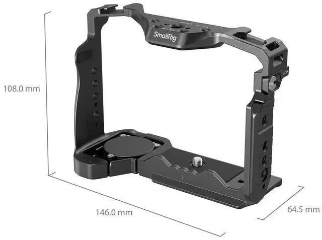 Alt view image 3 of 7 - WISDUM SmallRig Cage with Airtag Slot for Alpha 7 V, 7R V, 7 IV, 7S III, 1, 7R IV Cameras, Black