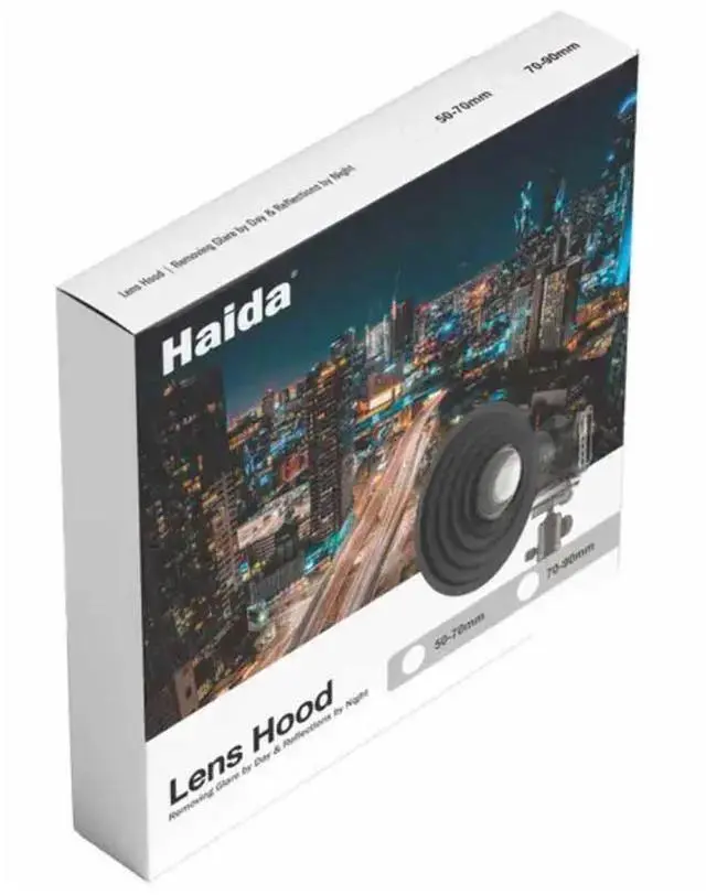 Alt view image 3 of 5 - WISDUM Haida Silicone Lens Hood for 70 to 90mm Diameter Lens, Black, 3-Pack