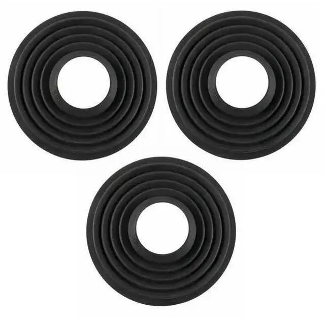 Main image of WISDUM Haida Silicone Lens Hood for 70 to 90mm Diameter Lens, Black, 3-Pack
