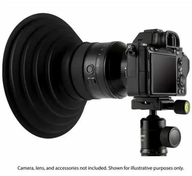Alt view image 4 of 5 - WISDUM Haida Silicone Lens Hood for 70 to 90mm Diameter Lens, Black, 3-Pack