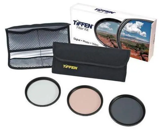 Alt view image 2 of 2 - WISDUM Tiffen 43mm Photo Essentials Three Filter Kit, Includes UV, Polarizer and 812 Warming Filter