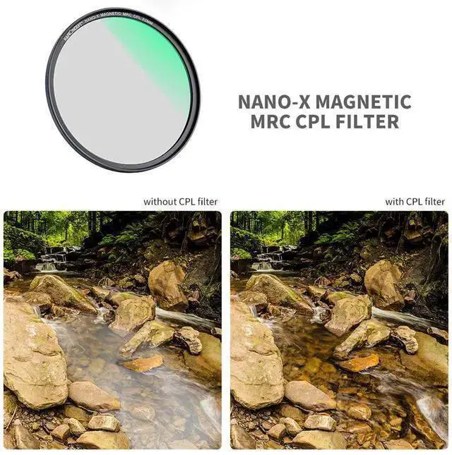 Alt view image 7 of 7 - WISDUM K&F Concept 62mm 3-Piece Magnetic Lens Filter Kit with MCUV, CPL and ND1000 HD Filters