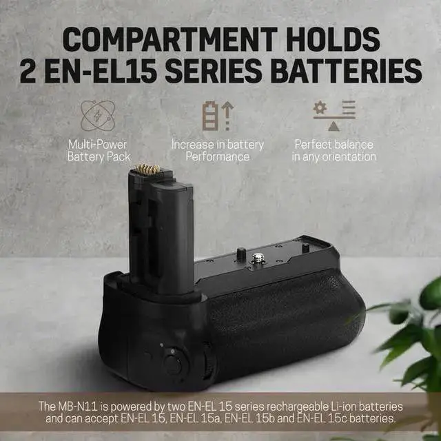 Alt view image 4 of 7 - WISDUM Green Extreme MB-N11 Battery Grip for Z6 II and Z7 II Mirrorless Camera