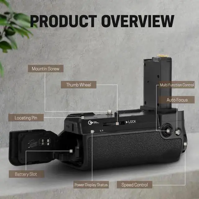 Alt view image 7 of 7 - WISDUM Green Extreme MB-N11 Battery Grip for Z6 II and Z7 II Mirrorless Camera