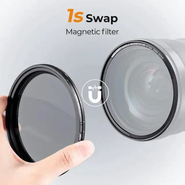 Alt view image 2 of 7 - WISDUM K&F Concept 52mm Nano-X ND2-32 1-5 Stop Magnetic Variable Neutral Density Lens Filter