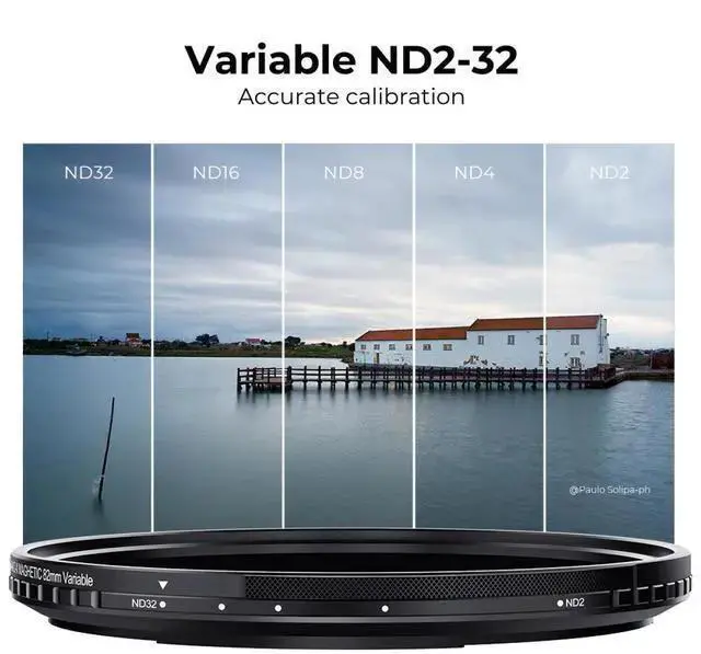 Alt view image 4 of 7 - WISDUM K&F Concept 52mm Nano-X ND2-32 1-5 Stop Magnetic Variable Neutral Density Lens Filter