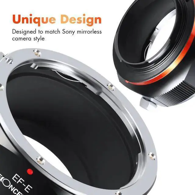 Alt view image 6 of 7 - WISDUM K&F Concept KF M12105 High-precision Lens Adapter Ring, Matte Paint, Orange Secondary Oxide, EOS-NEX PRO