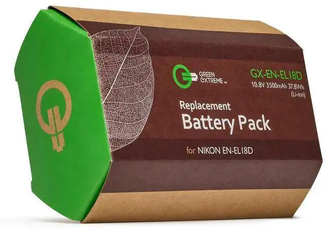 Alt view image 3 of 5 - WISDUM Green Extreme EN-EL18d 10.8V 3500mAh Lithium-Ion Battery Pack for Z9 Camera