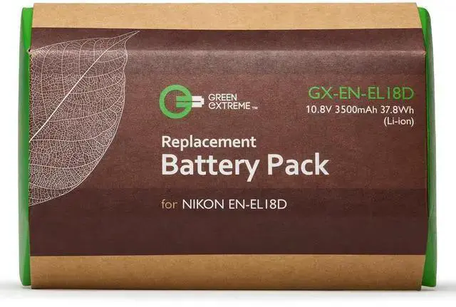 Alt view image 4 of 5 - WISDUM Green Extreme EN-EL18d 10.8V 3500mAh Lithium-Ion Battery Pack for Z9 Camera
