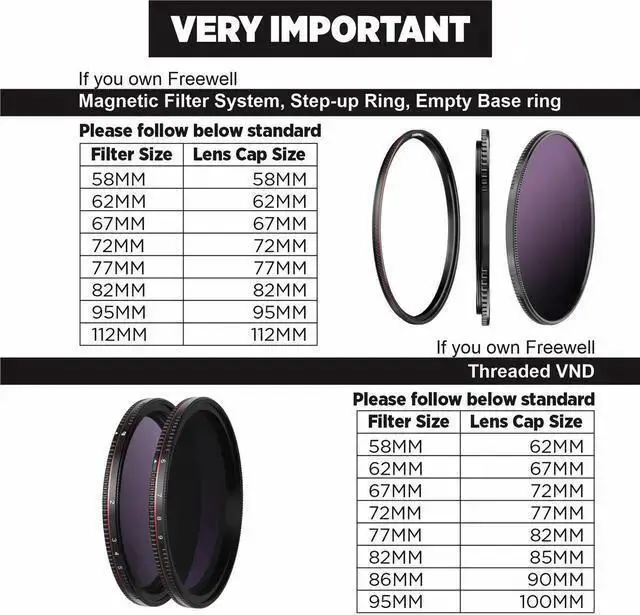 Alt view image 2 of 3 - WISDUM freewell 82mm magnetic lens cap (please read our chart before making this purchase)