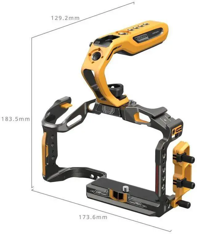 Alt view image 3 of 6 - WISDUM SmallRig Black Mamba BumbleBee Edition Camera Cage Kit for EOS R5 Mark II