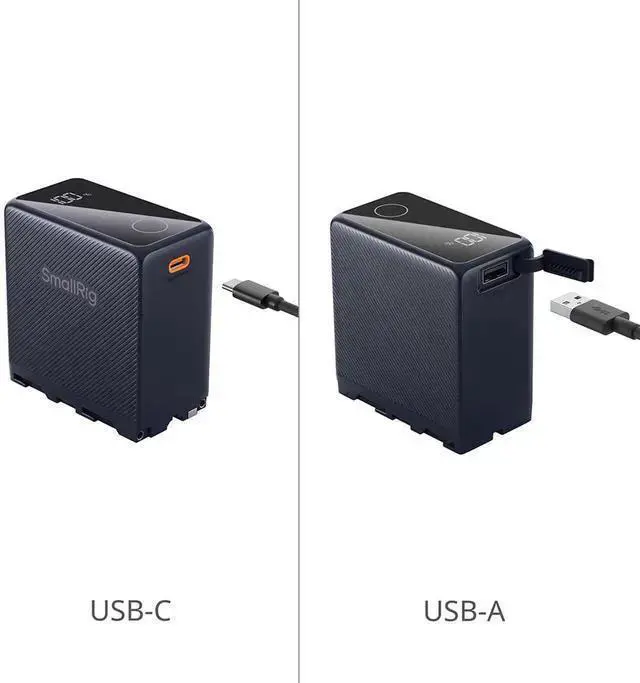 Alt view image 2 of 4 - WISDUM SmallRig USB-C Rechargeable Camera Battery for NP-F970 (Black) 4469