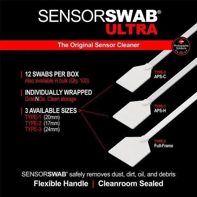 Alt view image 3 of 7 - WISDUM Photographic Solutions Type 1 20mm Sensor Swab Ultra for APS-H Sensors, 12-Pack